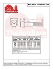 5/16″-24 FINE 12-Point Flange Screws Alloy Steel Black (Pick Length & Qty)