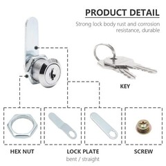 6 Pack Cam Locks Keyed Alike 3/4″ Cam Lock Set for Cabinets Drawers RV