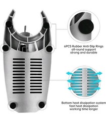 380W Electric Ice Shaver Snow Cone Machine, 3 Blades 286lbs an Hour, Ice Crusher
