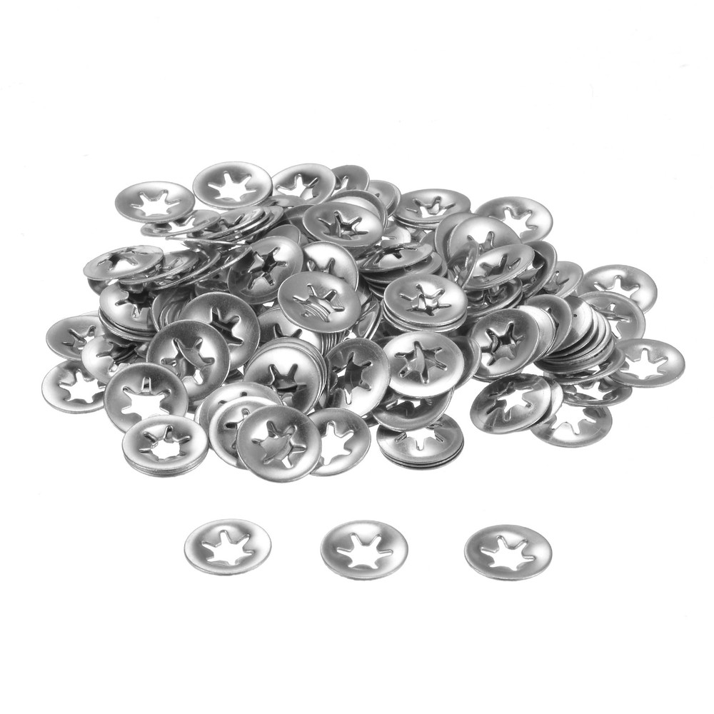 150PCS Internal Tooth Push on Locking Washers Stainless Steel M4 x 12mm