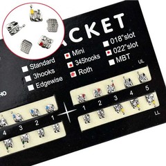 100 Sets Dental Orthodontic Bracket MIM Monoblock Mini Roth/MBT 022 345 Hooks
