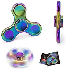 Rainbow Fidget Spinner – Metal Stainless Steel Figit Small, Color