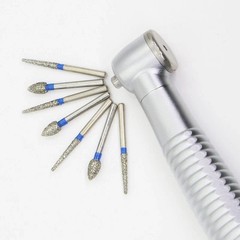 50pcs Dental Diamond Burs FG For High Speed Handpiece Friction Grip 149 Types
