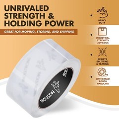 Industrial Grade Clear Packing Tape 6 Rolls – 110 Yards per Roll – 3″ Wide x …