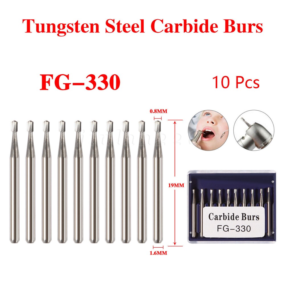 Dental Round Carbide Steel Drills FG / RA Burs fit for High/Low Speed Handpiece