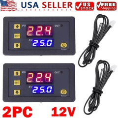 2X 12V 20A Digital Temperature Controller Switch Probe Thermostat Control W3230