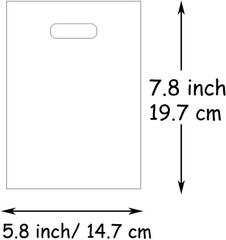 Joyhey 100 Count 5.8″ x 7.8″ Small Plastic Merchandise Bags, Shopping Retail …
