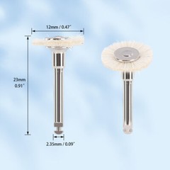 5Pcs Goat Hair Dental Polishing Brush Wheel 2.35mm Contra Angle RA Latch Type US