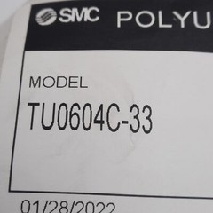 SMC TU0604C-33 Clear Polyurethane Tubing, ø6mm OD, ø4mm ID, 0.8MPa, 100ft