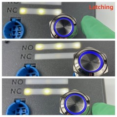 16mm 12V LED ON OFF Push Button Power Switch Latching/Momentary with Wire Socket