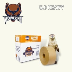 10 Rolls, Wolverine Economy Water Activated Gum Tape 70mm x 450′, Kraft, 6.3 Mil