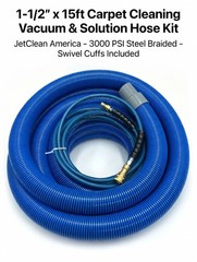 15ft JetClean America Professional Carpet Cleaning Hose Kit with swivel cuffs