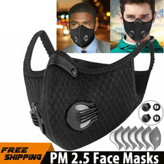 2x Half Face Cover Respirator Reusable Face Mask Bike Sports Worksite Facepiece