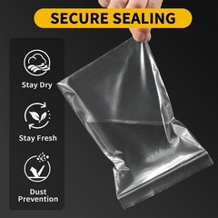 200 Pack Small Plastic Bags, Mini Baggies 4 Assorted Sizes. 2×3 3×3 3×5 4×6 Inch