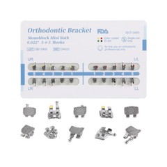 Dental Orthodontic Brackets Braces Mini MBT Roth.022 Hook 345 /NITI Arch Wires