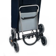 Folding Stair Climbing Shopping Cart Hand Truck w/Removable Bag & Handle Navy