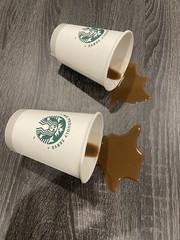Fake Faux Spilled 12oz Coffee Cup Spill Starbucks Prop *Free Shipping*