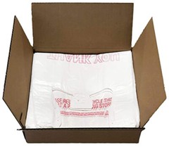THANK YOU T-Shirt Bags 11.5″ x 6.5″ x 21″ White Plastic Shopping bag 50 – 1000