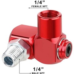 Red 360° Swivel Design Portable Air Tool Adapter 360 Degree 1/4” NPT Rivet Gun