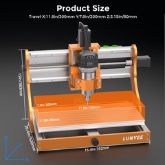 Lunyee 3020 Nova CNC Router Machine for Engraving with 710W Trim Router Spindle