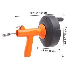VEVOR 25Ft 1/4″ Plumbing Drain Cleaner Snake Drain Auger Cleaning Clog Remover