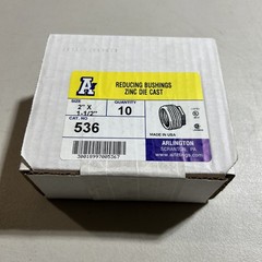 Arlington Reducing Bushings Zinc Die Cast 2 x 1 1/2 Cat. No. 536 Lot of 10 New !