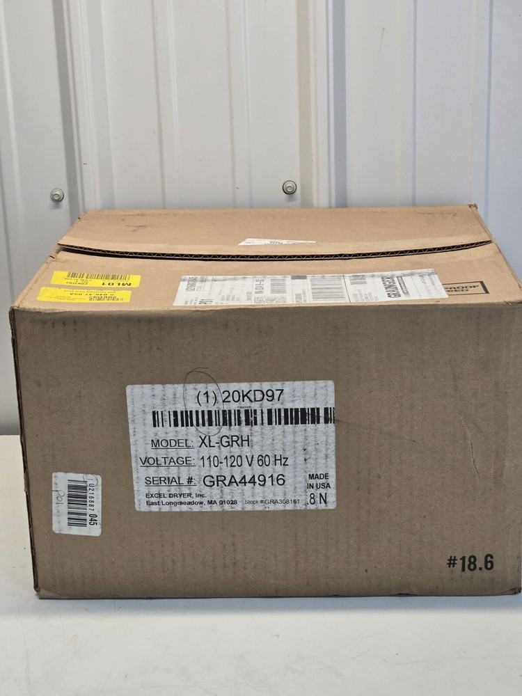 EXCEL XL-GRH HEPA FILTER XLERATOR HAND DRYER GRAPHITE 120v NEW IN BOX l13