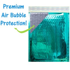8.5×12 Holographic, Pink, Teal METALLIC BUBBLE MAILERS, Poly Padded Envelopes!