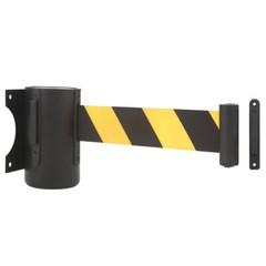 Wall Mount Retractable Belt 16 Foot, Crowd Control Wall Barrier w/ Steel Case