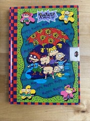 Vintage 1999 Nickelodeon Rugrats Cartoon Diary Journal Set of Two SOME USE