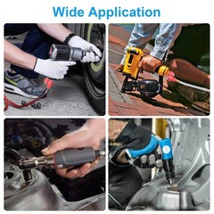 Red 360° Swivel Design Portable Air Tool Adapter 360 Degree 1/4” NPT Rivet Gun