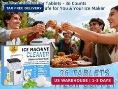 Ice Machine Cleaner Tablets Descaler 36 Pack, Countertop Ice Maker Cleaner Table