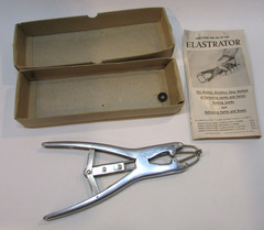 Vintage 1940’s Elastrator Castrating Dehorning Tool w Box San Francisco CA USA