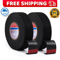 tesa 51608 15mm-50FT Adhesive Wiring Cloth Tape Isoband 2 Piece – Black