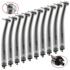 10 SANDENT NSK Style Dental High Speed Handpiece Push Button Standard Head 4Hole