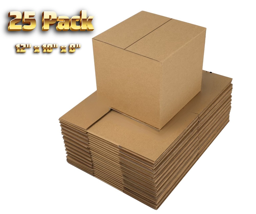 Bundle of 25 – 12x10x8 Moving Boxes Shipping Boxes – ECT32