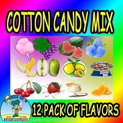 25 pack COTTON CANDY mix w/ SUGAR FLAVORING FLOSSINE FLAVORED FLOSS *Concession