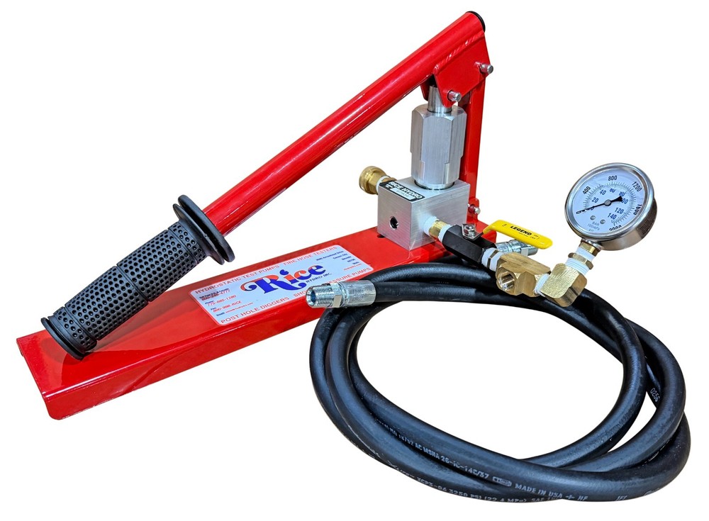 Rice Hydro MTP-15 Manual Hand Operated Hydrostatic Test Pump 1500 PSI