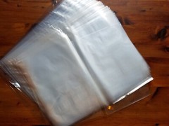 100 CLEAR POLY BAGS Large Plastic Packaging Open Flat Packing T-Shirt Apparel