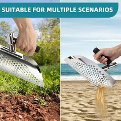 Long Handle Sand Scoop with Shovel for Metal Detecting, Metal Detector at Beach