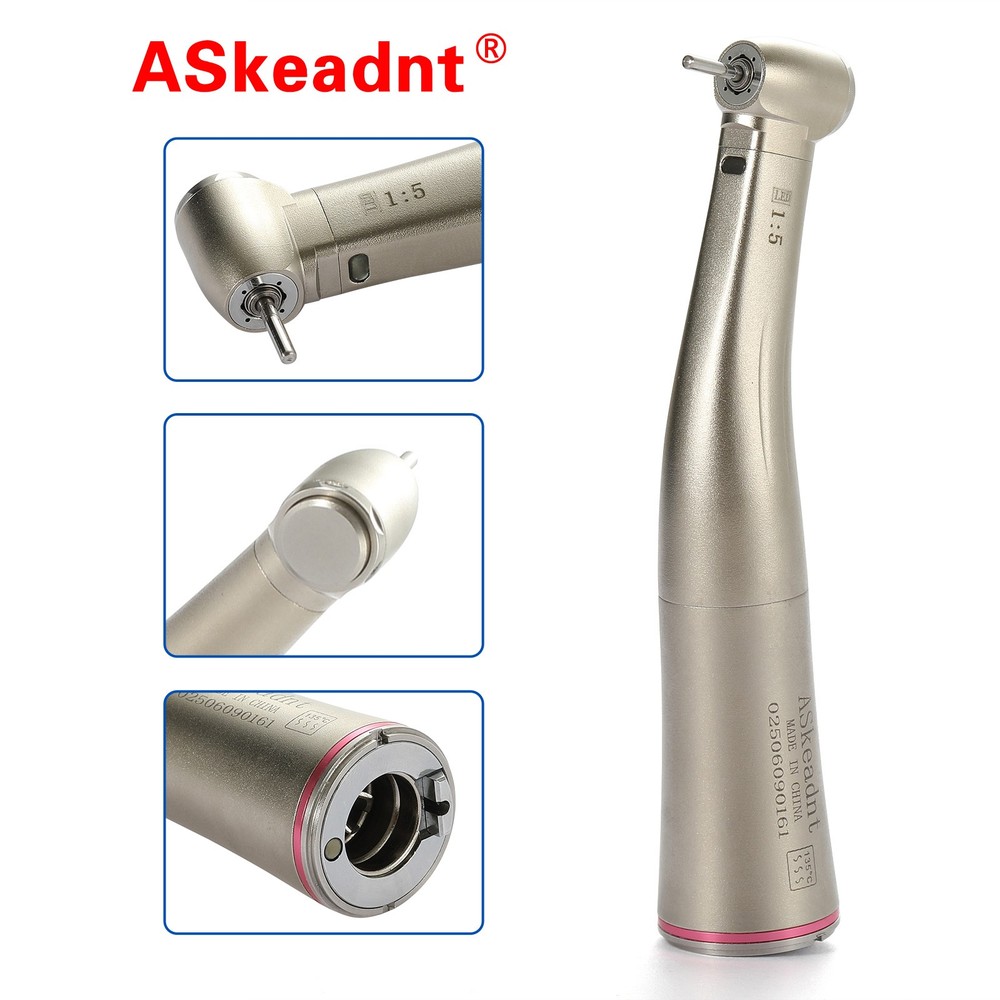 Dental 1:5 Contra Angle Electric Handpiece KaV M25L High Speed LED Fiber Optic