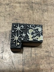 Printing Letterpress Printers Block Couple In Love / Sparks / Valentine (2230)