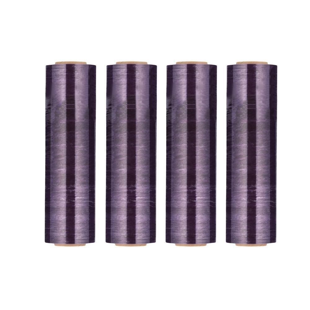 Cast Hand Stretch Wrap 18″ x 1500 Ft 256 Rolls Tinted Purple Plastic Shrink Film