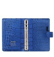 NEW Filofax Personal Classic Croc Organiser Planner Diary Indigo Leather -026008