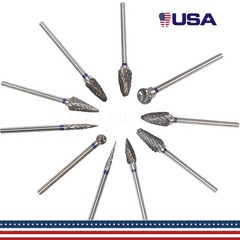 10Pc Tungsten Carbide Steel Dental Polishing Bur 2.35mm For Micromotor Handpiece