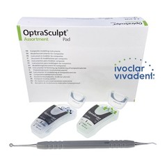 1set Dental Composite Resin Fill Handle Spatula Foam Veneer OptraSculpt Pads Kit