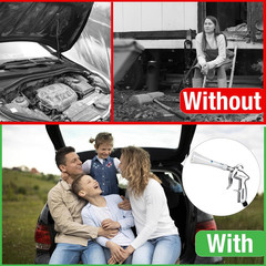 Premium Tornado Air Blow Gun with Nozzle Car Interior cleaning Quickly Silver