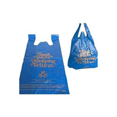 12×6.5×22 Inches Blue Plastic Shopping Bags for Grocery Takeout Retail 480 Pcs