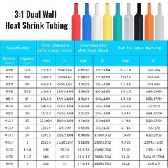 1/2 Inch 3 1 Heat Shrink Tubing, Dual Wall Adhesive 12.7mm(1/2″)-16.4ft Orange