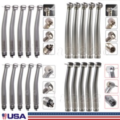 Dental (LED Optic E-generator) Denshine Handpiece High Speed Turbine 2/4Hole USA